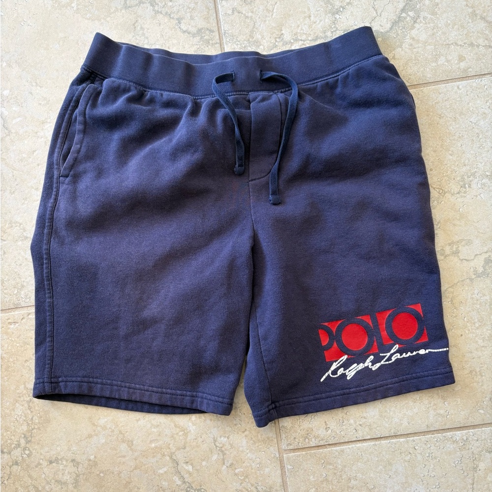 Polo by Ralph Lauren Navy Shorts with Red Logo
